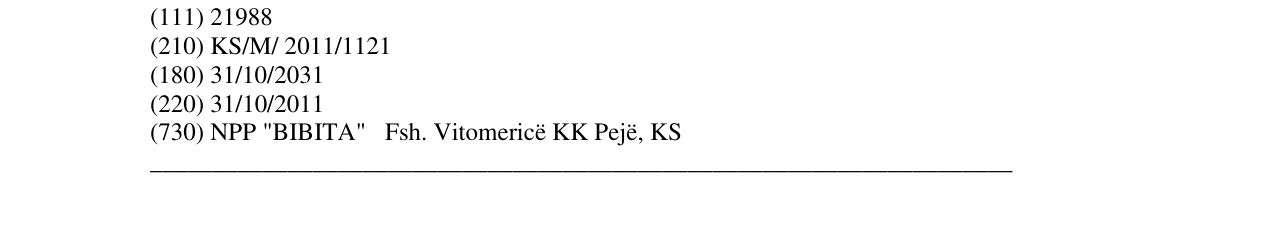 Zëri i markës ENERGY KING 18+ në buletin