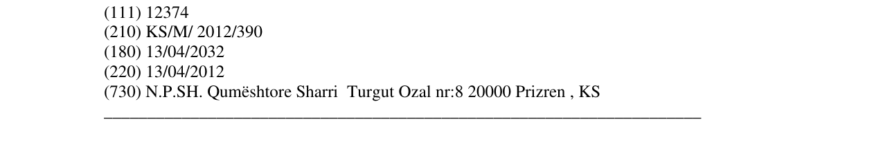 Zëri i markës EXTRA KOS NATYRAL në buletin