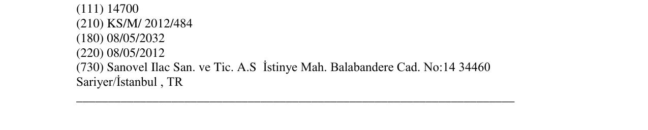 Zëri i markës dimanol-sanovel në buletin