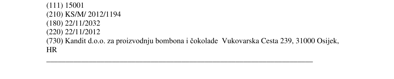 Zëri i markës Kandit në buletin