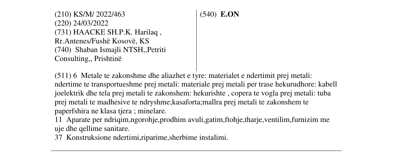 Zëri i markës E.ON në buletin