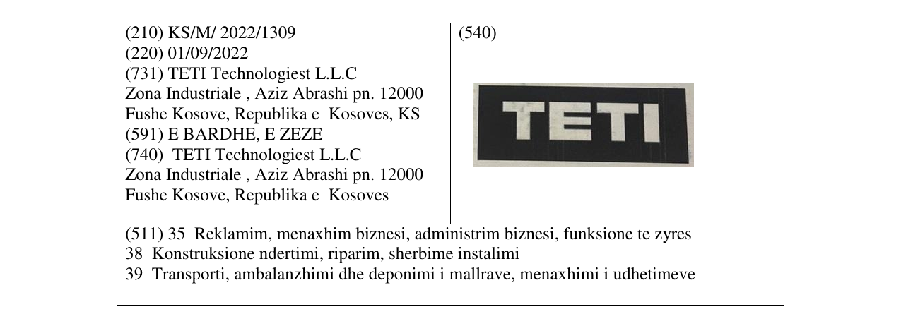 Zëri i markës Markë figurative në buletin