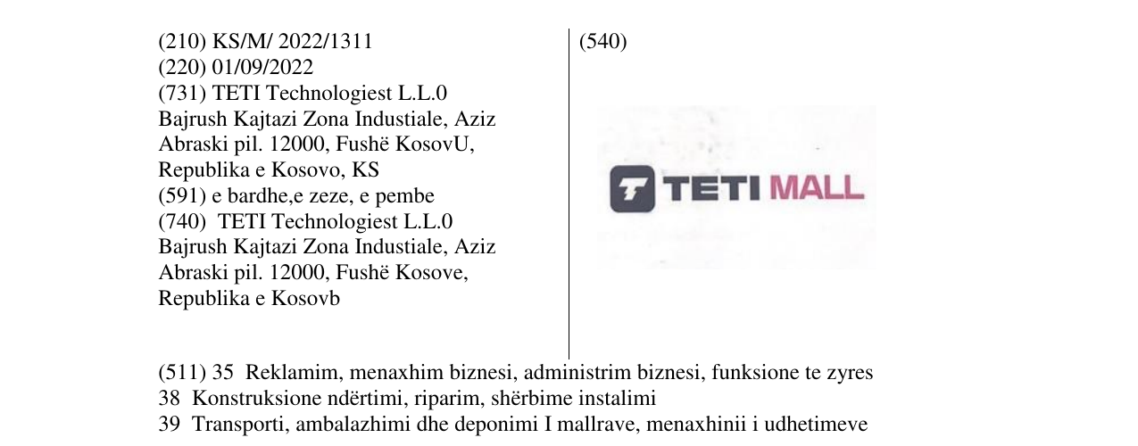 Zëri i markës Markë figurative në buletin