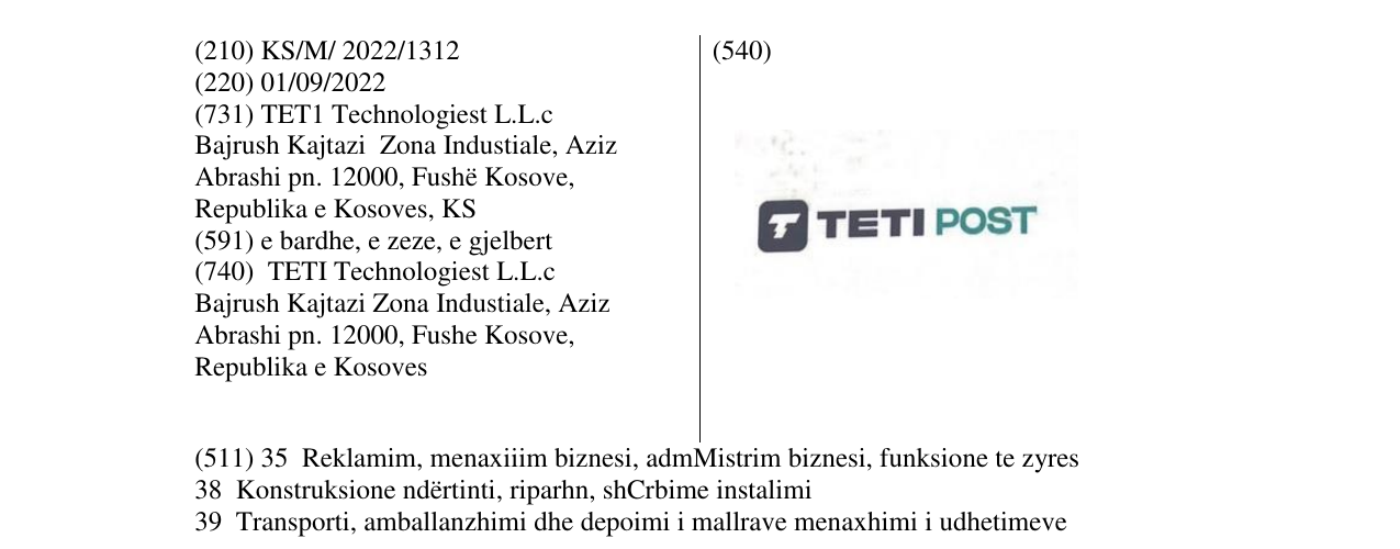 Zëri i markës Markë figurative në buletin