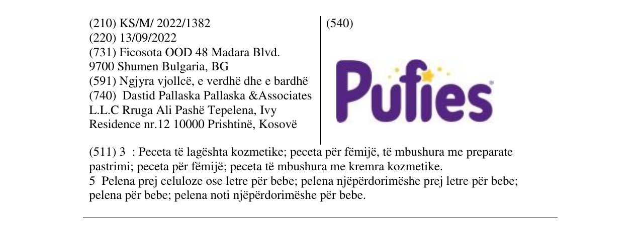 Zëri i markës Pufies në buletin