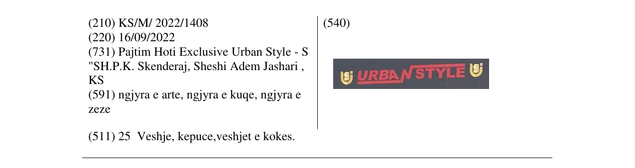 Zëri i markës URBAN STYLE në buletin