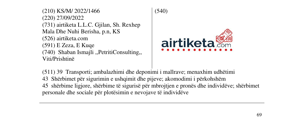 Zëri i markës airtiketa në buletin