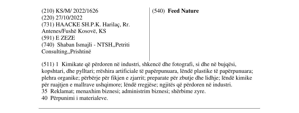 Zëri i markës Feed Nature në buletin