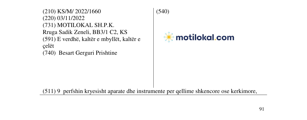 Zëri i markës motilokal në buletin