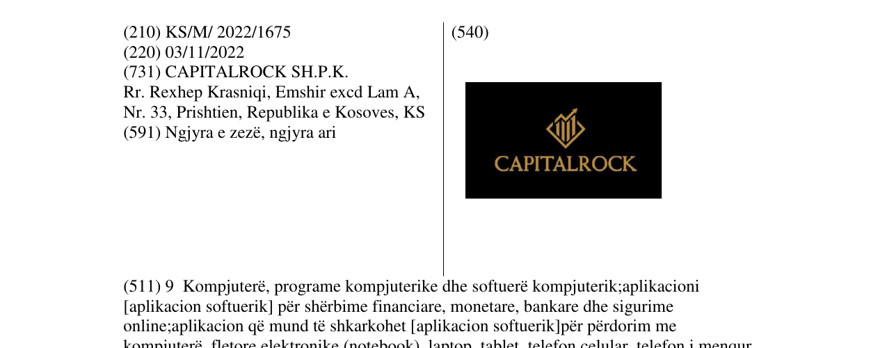 Zëri i markës capitalrock në buletin