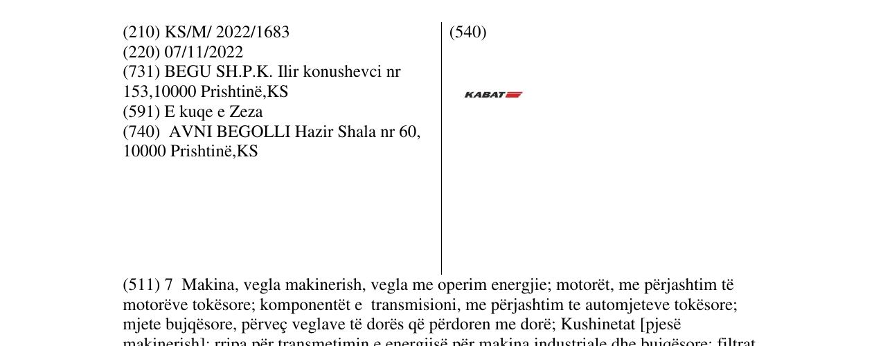 Zëri i markës KABAT në buletin