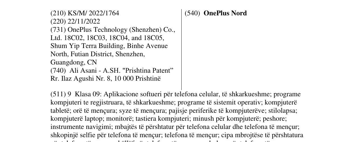 Zëri i markës OnePlus Nord në buletin