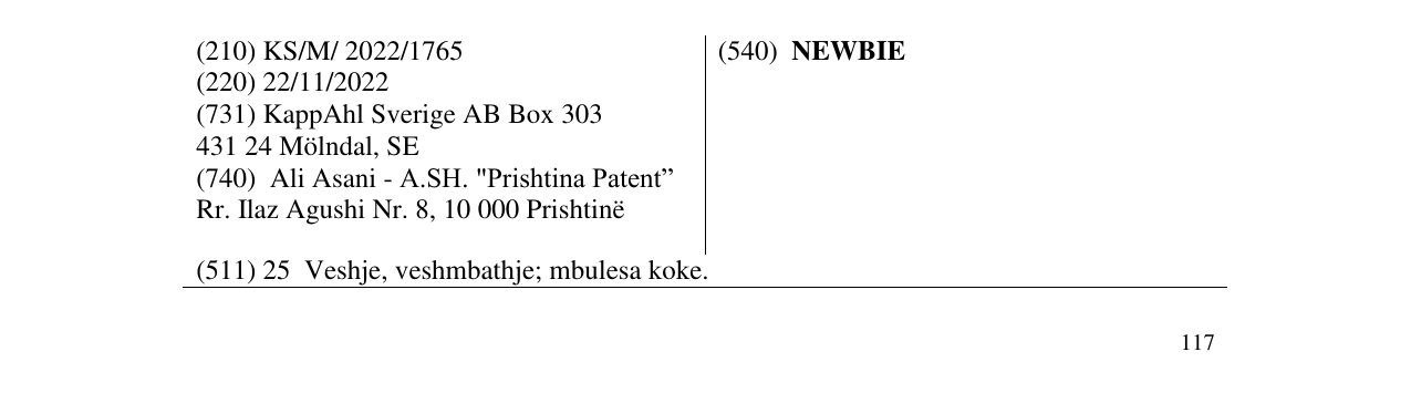 Zëri i markës NEWBIE në buletin