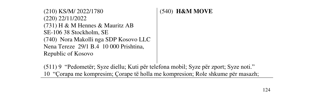 Zëri i markës H&M MOVE në buletin