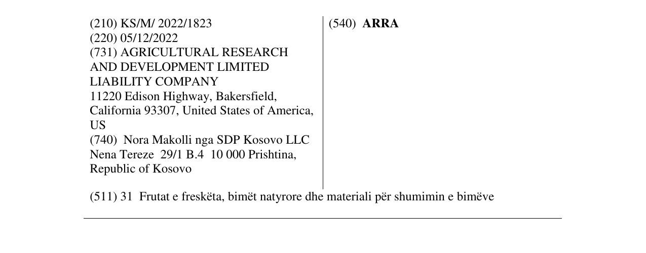 Zëri i markës ARRA në buletin