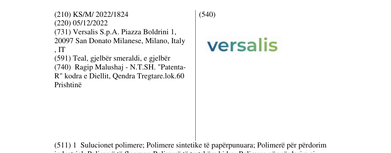 Zëri i markës versalis në buletin