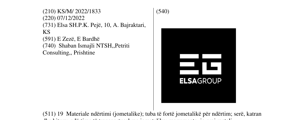 Zëri i markës ELSA GROUP në buletin