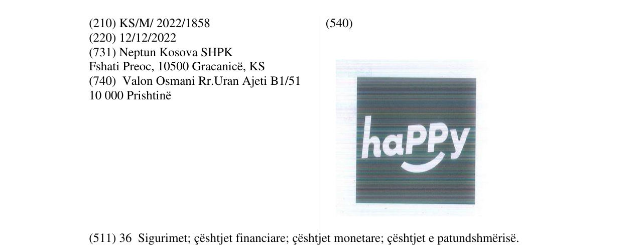 Zëri i markës happy në buletin