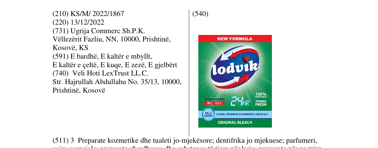 Zëri i markës lodvik në buletin