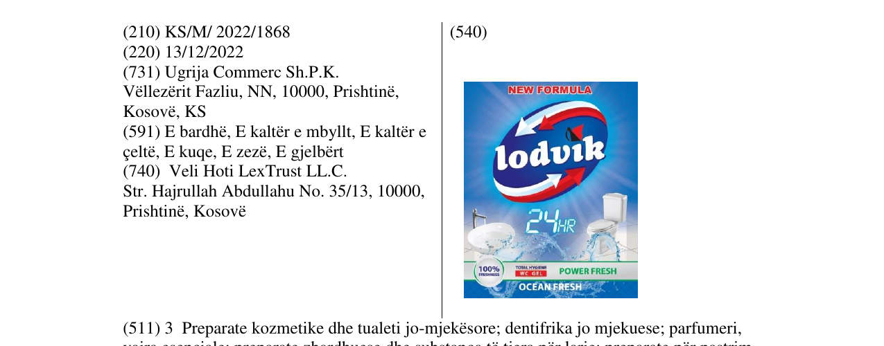 Zëri i markës lodvik në buletin