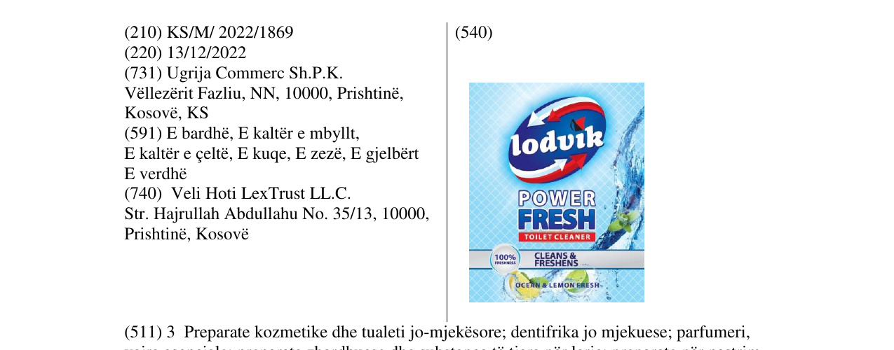 Zëri i markës lodvik në buletin