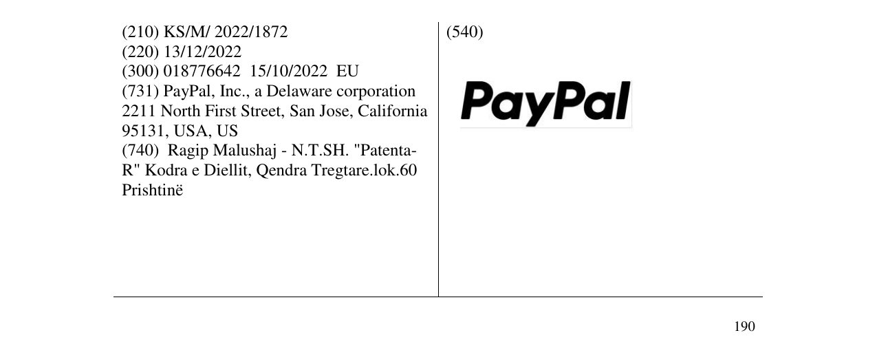 Zëri i markës PayPal në buletin