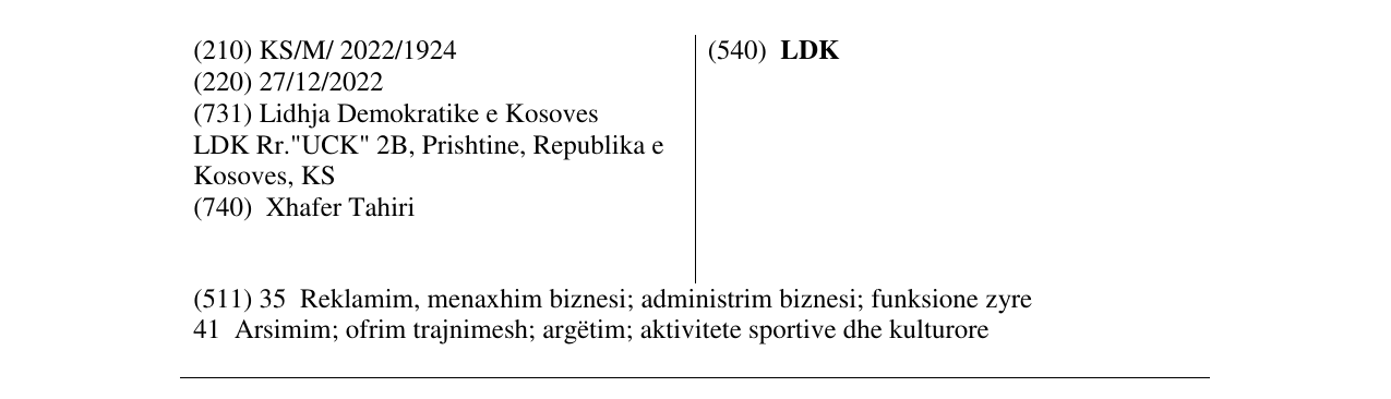 Zëri i markës LDK në buletin