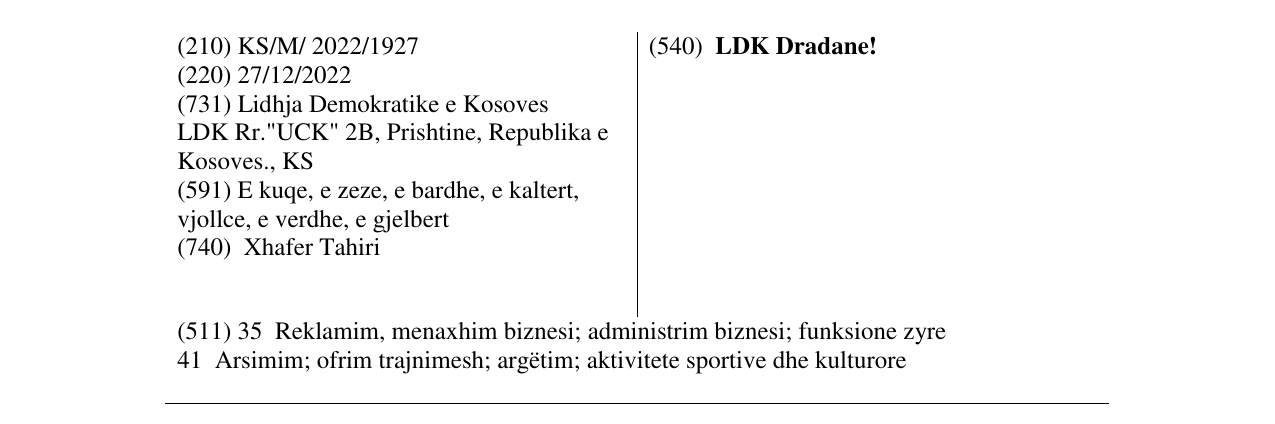 Zëri i markës LDK Dradane! në buletin