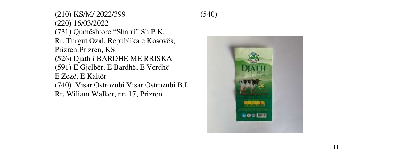 Zëri i markës sharri në buletin