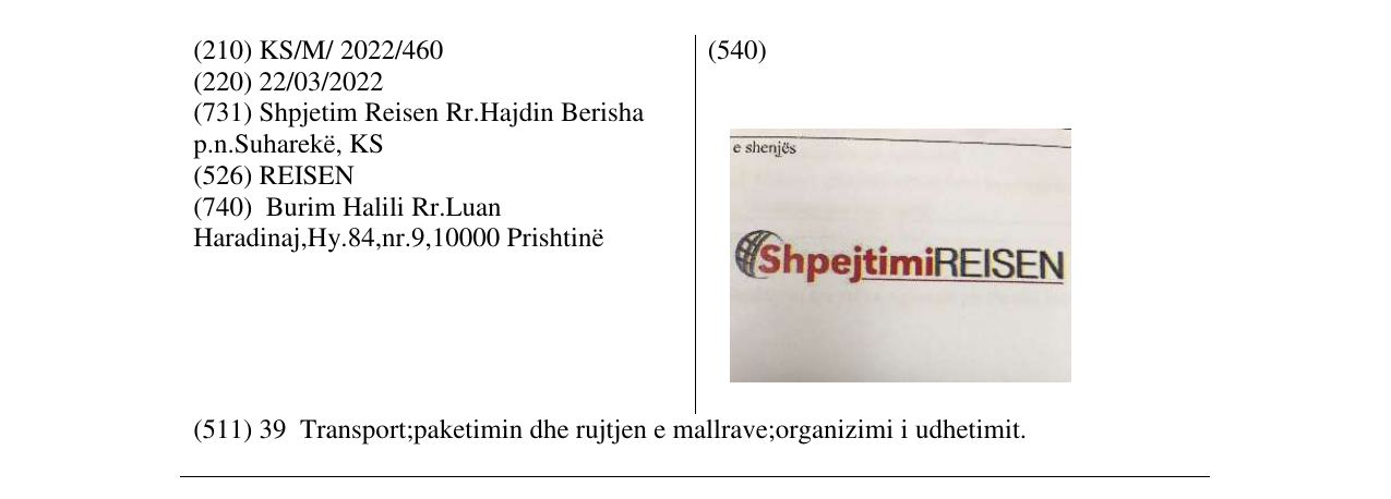 Zëri i markës ShpejtimiREISEN në buletin
