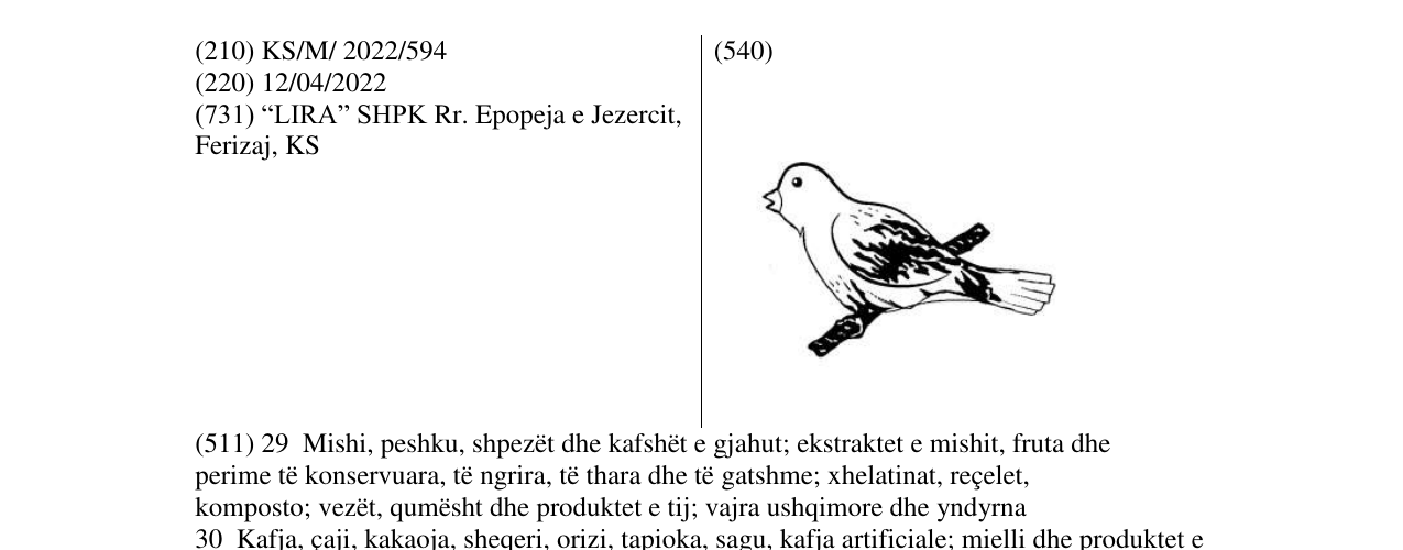 Zëri i markës Markë figurative në buletin