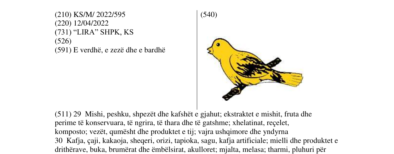 Zëri i markës Markë figurative në buletin