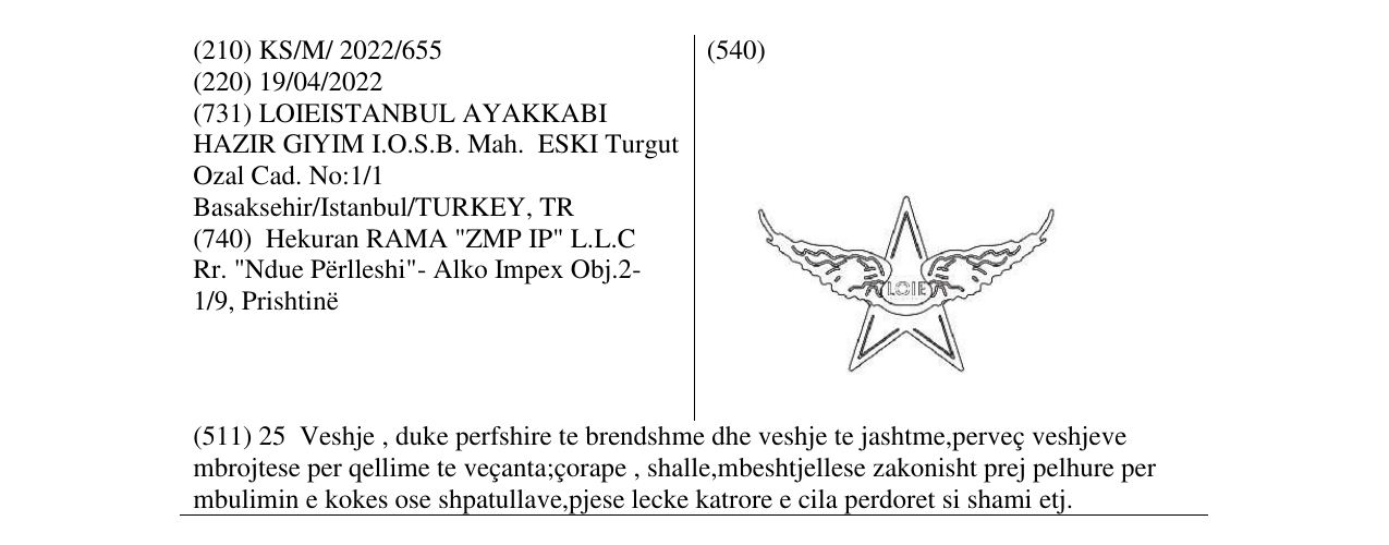 Zëri i markës Markë figurative në buletin