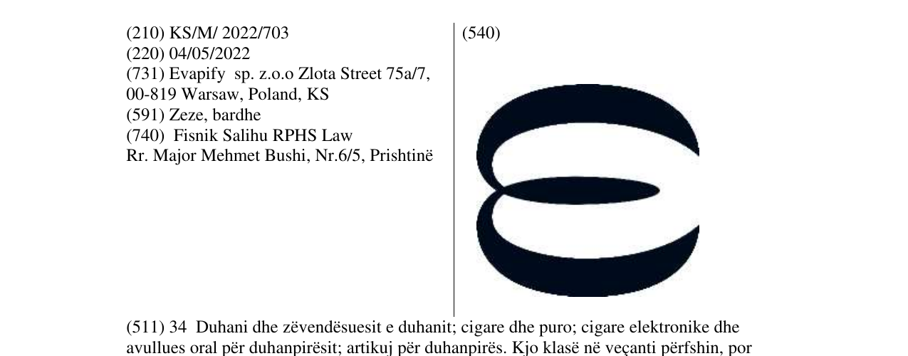 Zëri i markës Markë figurative në buletin