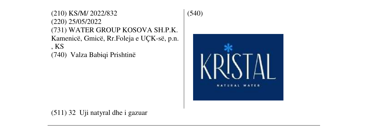 Zëri i markës KRISTAL në buletin
