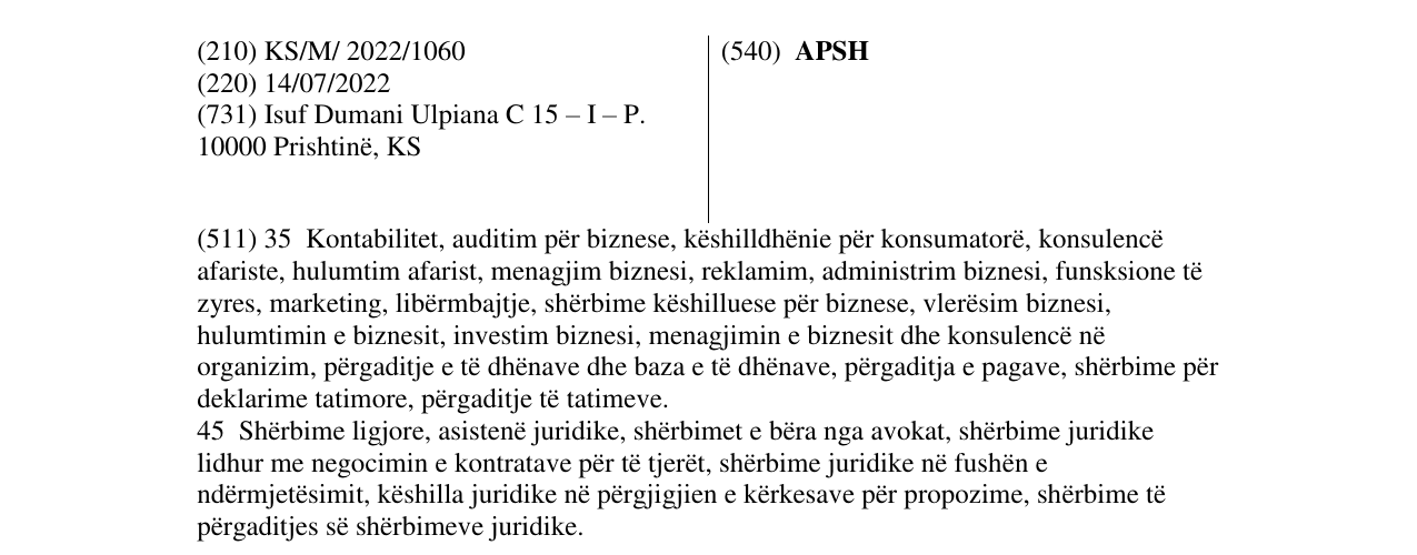 Zëri i markës APSH në buletin