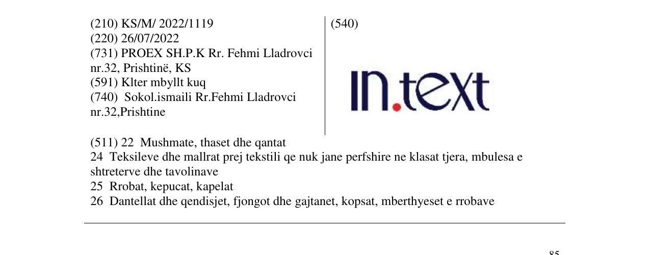 Zëri i markës in. text në buletin