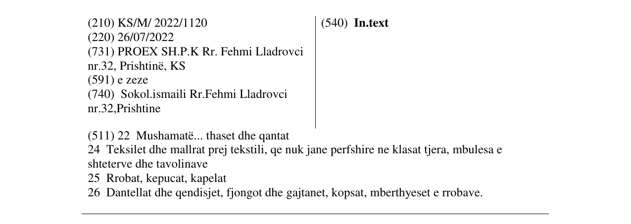 Zëri i markës In.text në buletin