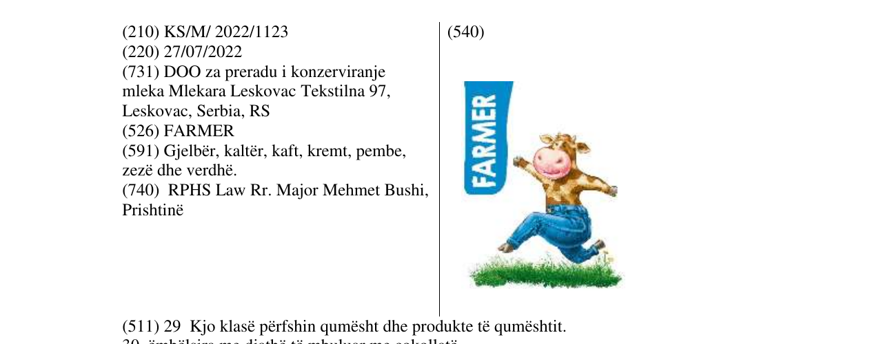 Zëri i markës FARMER në buletin