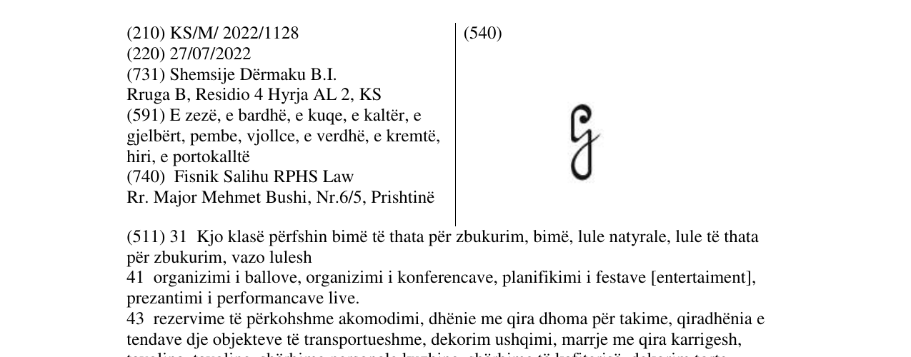 Zëri i markës Markë figurative në buletin