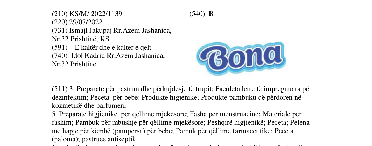 Zëri i markës B në buletin