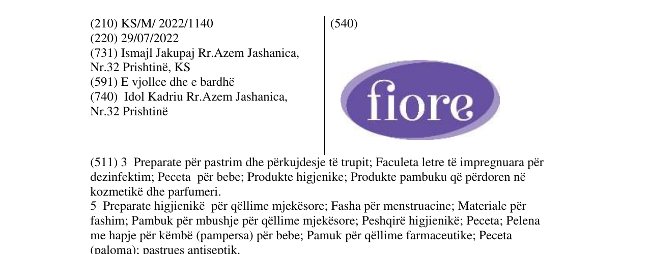 Zëri i markës fiore në buletin