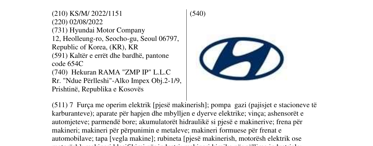 Zëri i markës H në buletin