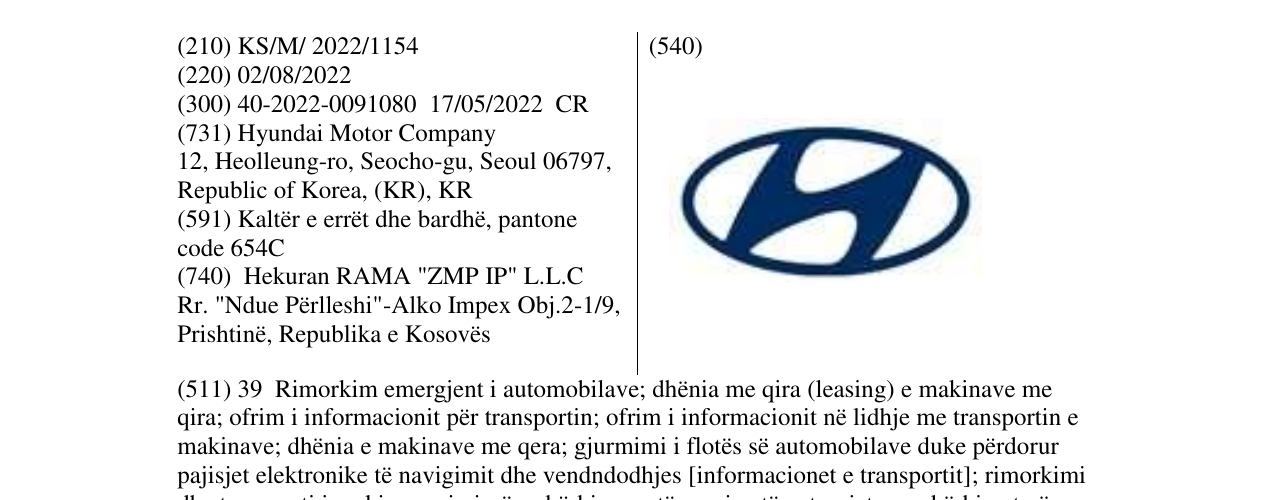 Zëri i markës H në buletin