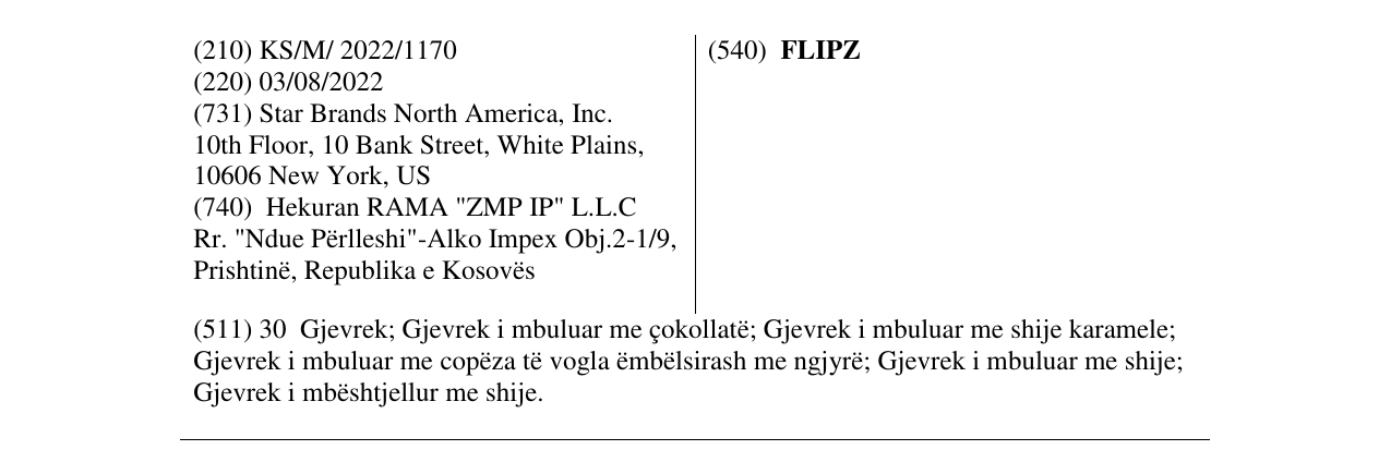 Zëri i markës FLIPZ në buletin