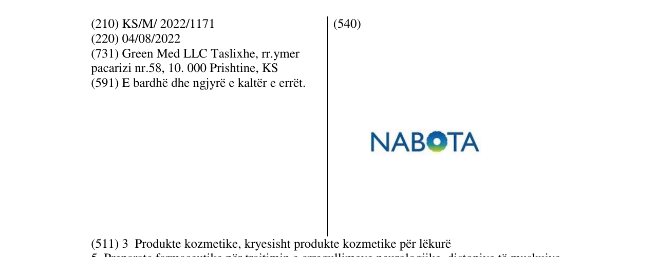 Zëri i markës NABOTA në buletin
