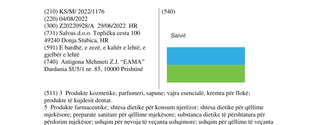 Zëri i markës Salvit në buletin