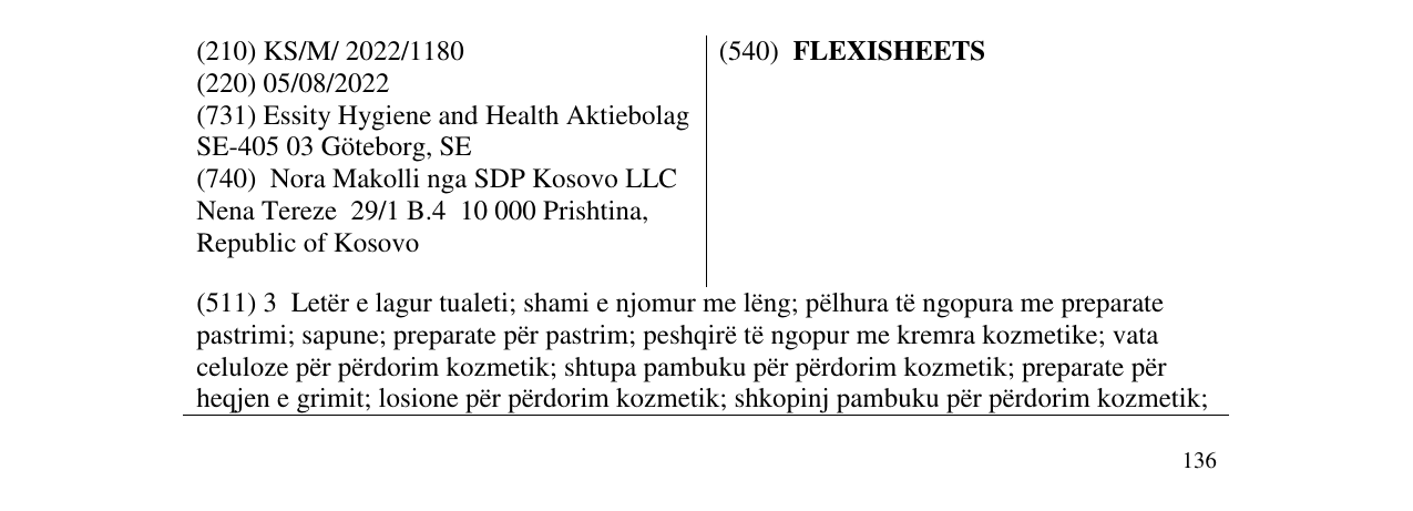 Zëri i markës FLEXISHEETS në buletin
