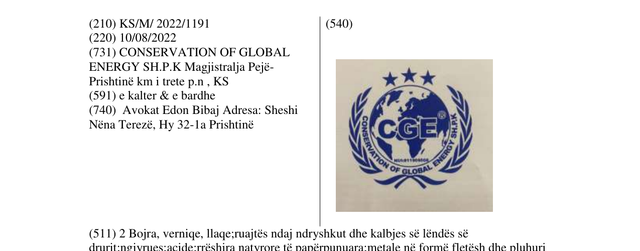 Zëri i markës Markë figurative në buletin