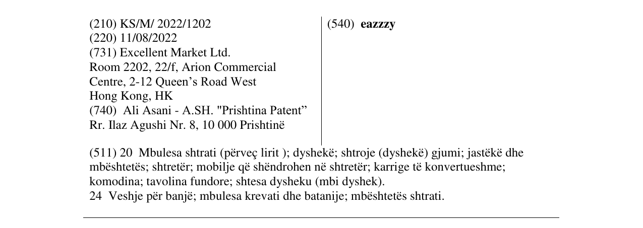 Zëri i markës eazzzy në buletin